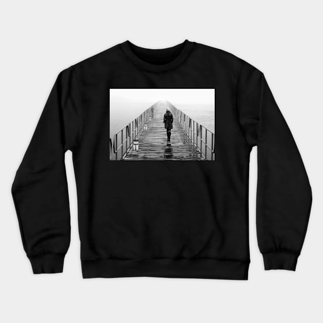 Lonely towards the unknown Crewneck Sweatshirt by Cretense72